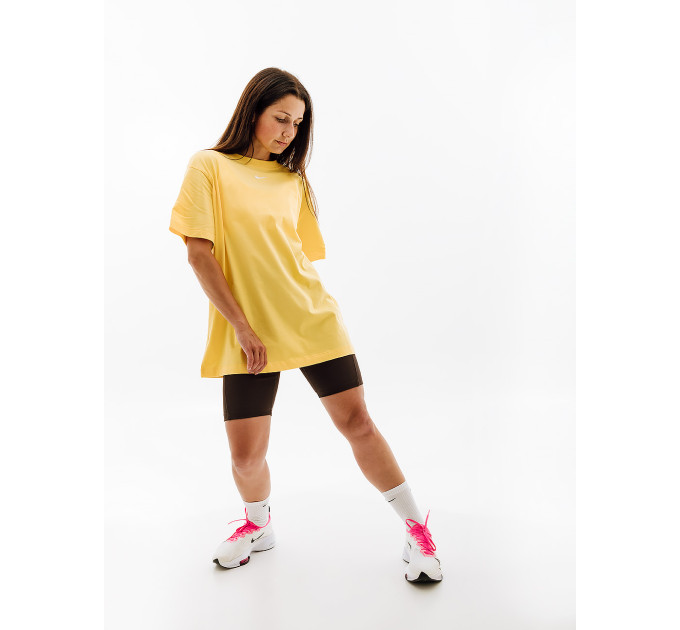 Жіноча Футболка Nike W NSW ESSNTL TEE BF LBR Жовтий L (7dDN5697-795 L)