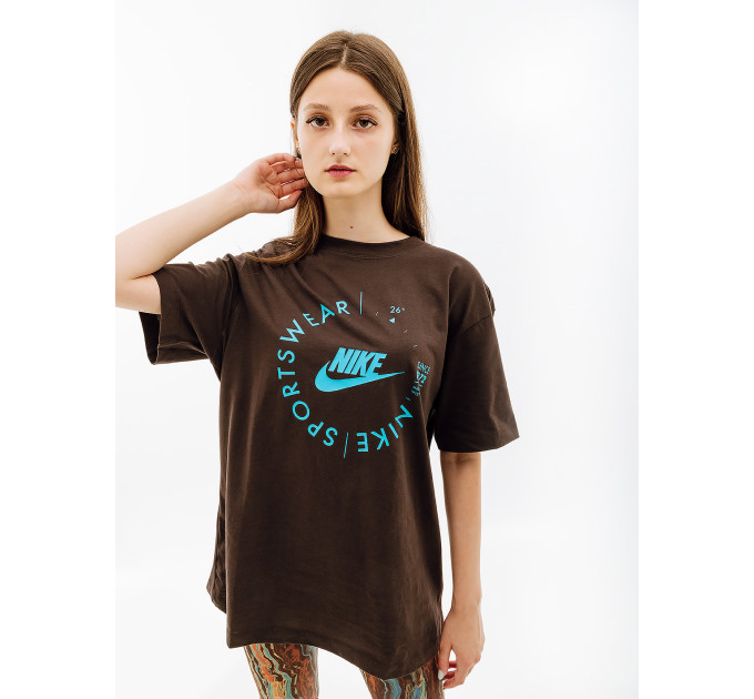 Жіноча Футболка Nike W NSW TEE BF PRNT SU Чорний M (7dFD4235-220 M)