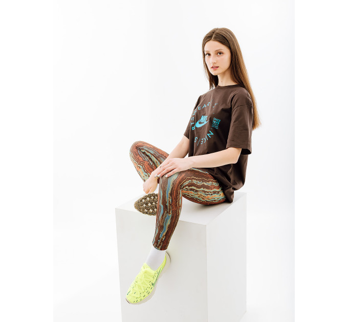 Жіноча Футболка Nike W NSW TEE BF PRNT SU Чорний M (7dFD4235-220 M)