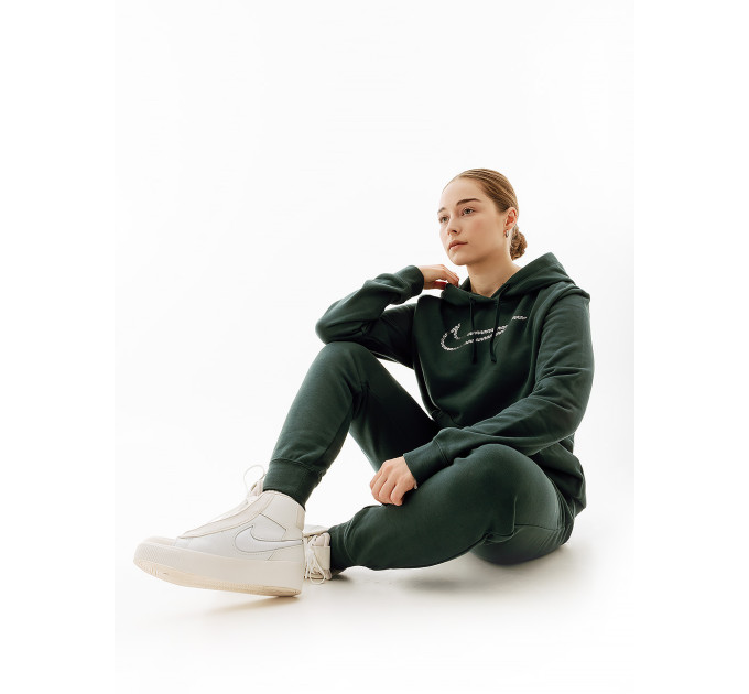 Жіноча Худі Nike NS PE CLB FLC SHINE OS PO Зелений XS (7dFB8763-328 XS)