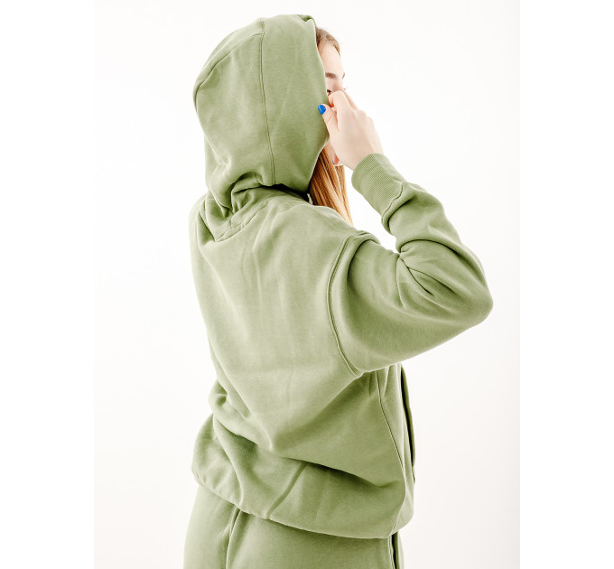 Жіноче Худі Nike NS FLC OS PO HD SWSH Зелений S (7dFN7698-386 S)