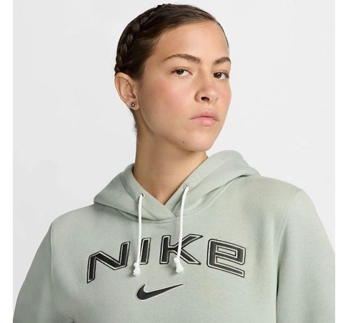 Жіноче Худі Nike W NSW PHNX FLC STD PO LOGO HDY Зелений M (7dHM9751-370 M)