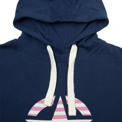 Жіноче Худі JEEP HOODED OVERSIZE SWEATSHIRT STAR Striped Print Синій S (O102608-A184 S)