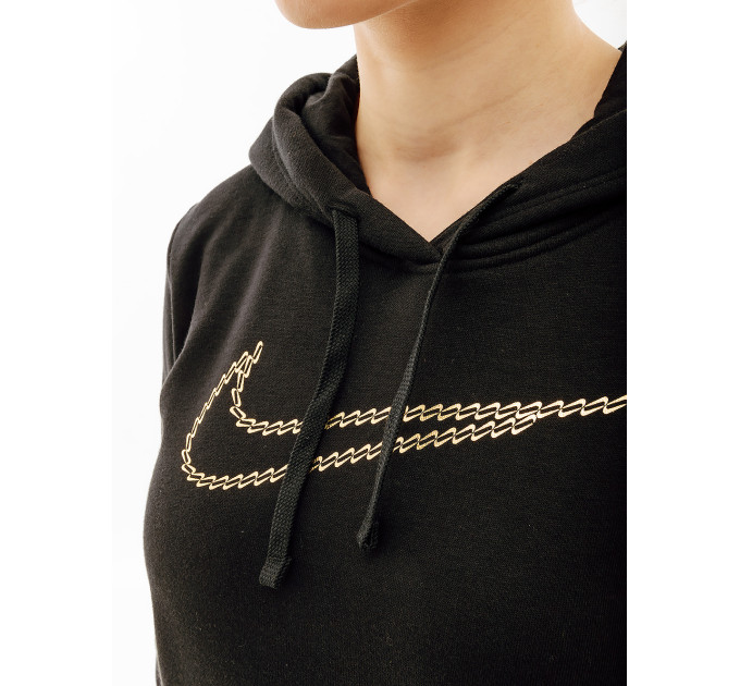 Жіноча Худі Nike NS PE CLB FLC SHINE OS PO Чорний M (7dFB8763-010 M)