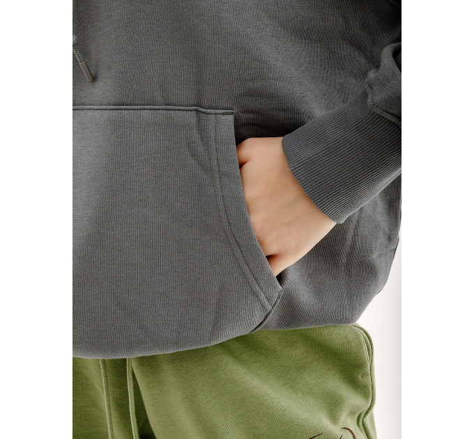 Жіноче Худі Nike NS FLC OS PO HD SWSH Сірий XS (7dFN7698-084 XS)