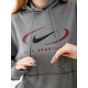 Жіноче Худі Nike NS FLC OS PO HD SWSH Сірий XS (7dFN7698-084 XS)