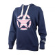 Жіноче Худі JEEP HOODED OVERSIZE SWEATSHIRT STAR Striped Print Синій XL (O102608-A184 XL)