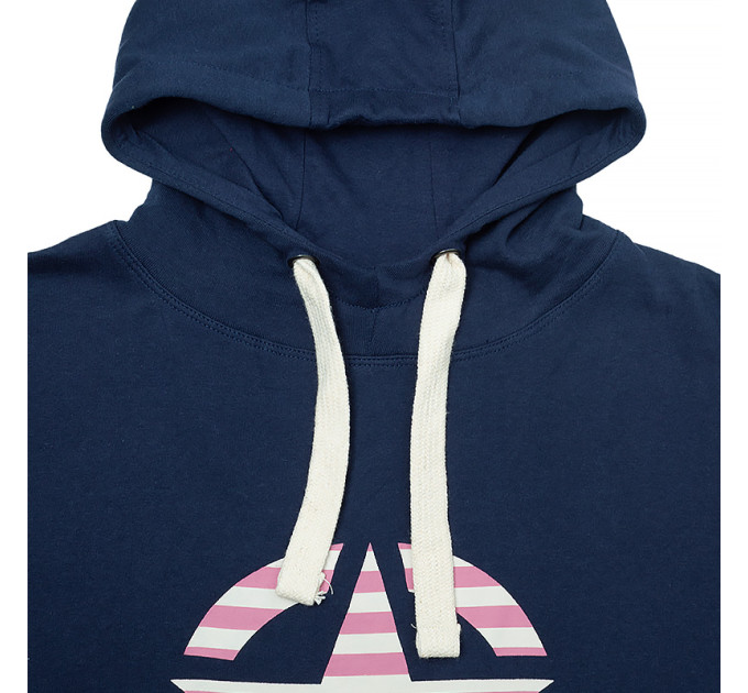 Жіноче Худі JEEP HOODED OVERSIZE SWEATSHIRT STAR Striped Print Синій XL (O102608-A184 XL)