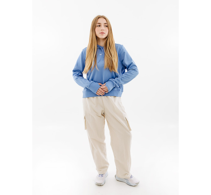 Жіноче Худі Nike ONE TF PO HOODIE LBR Блакитний L (7dFB5210-450 L)