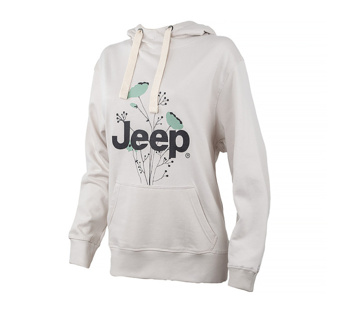 Жіноче Худі JEEP HOODED OVERSIZE SWEATSHIRT Botanical Print Сірий M (O102606-J863 M)
