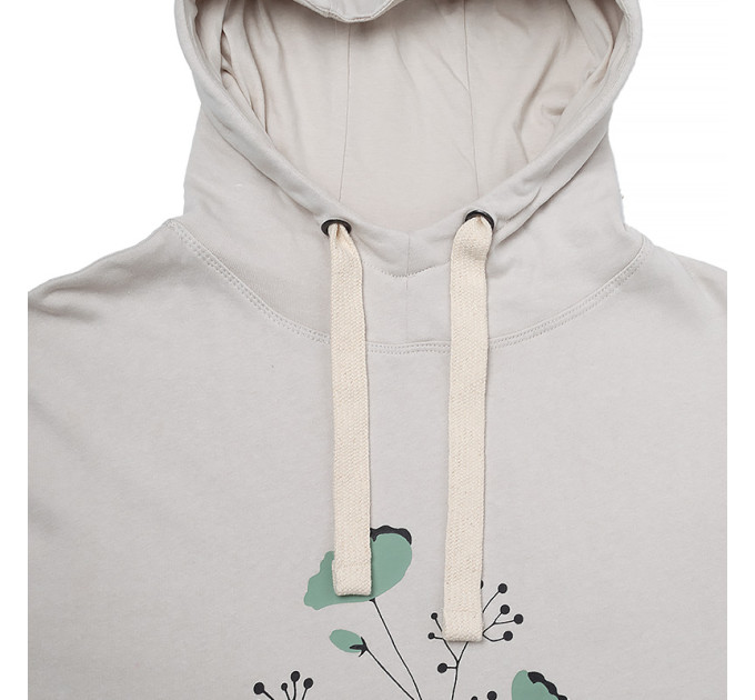 Жіноче Худі JEEP HOODED OVERSIZE SWEATSHIRT Botanical Print Сірий M (O102606-J863 M)