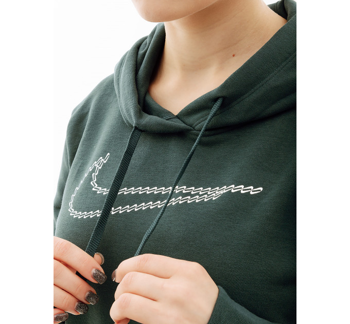 Жіноча Худі Nike NS PE CLB FLC SHINE OS PO Зелений S (7dFB8763-328 S)