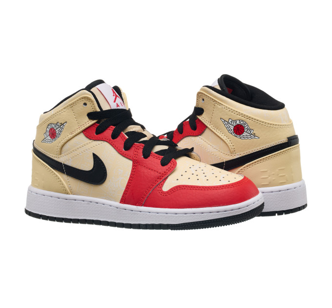 Жіночі Кросівки Jordan 1 Mid Gs ‘Dunk Contest’ Червоний 40 (7dDV7012-100 40)