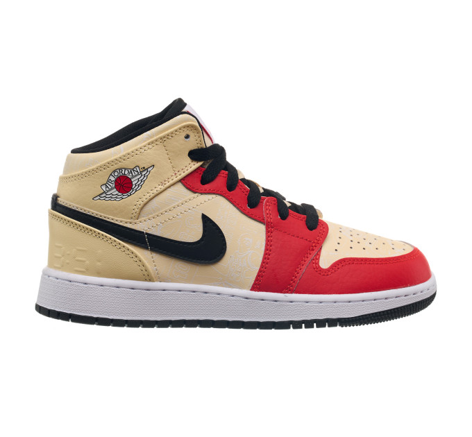 Жіночі Кросівки Jordan 1 Mid Gs ‘Dunk Contest’ Червоний 40 (7dDV7012-100 40)