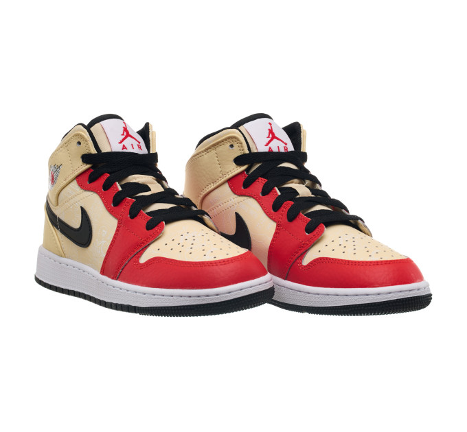 Жіночі Кросівки Jordan 1 Mid Gs ‘Dunk Contest’ Червоний 40 (7dDV7012-100 40)