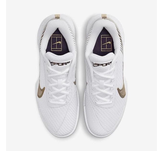 Жіночі Кросівки Nike ZOOM VAPOR PRO 2 HC Білий Золотий 41 (HF3631-100 41)