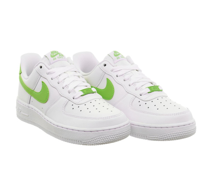 Жіночі Кросівки Nike Air Force 1 Low White Білий Салатовий 38.5 (7dDD8959-112 38.5)