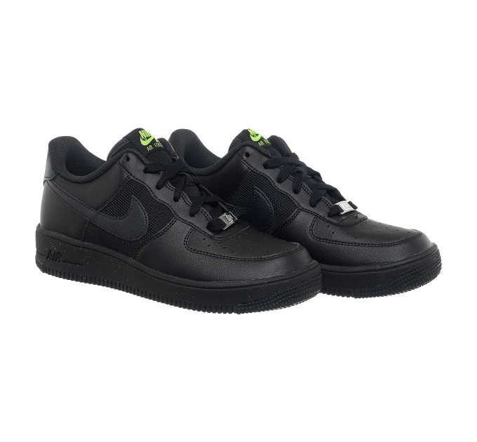Жіночі Кросівки Nike Air Force 1 Low Crater Gs Triple Чорний 38 (7dDH8695-001 38)