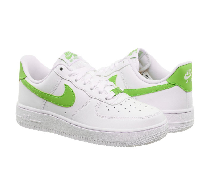 Жіночі Кросівки Nike Air Force 1 Low White Білий Салатовий 39 (7dDD8959-112 39)
