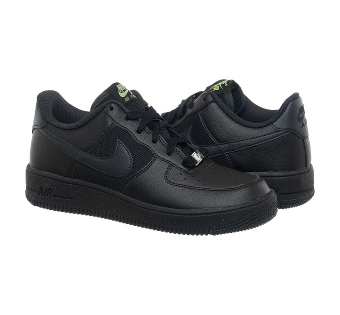Жіночі Кросівки Nike Air Force 1 Low Crater Gs Triple Чорний 38.5 (7dDH8695-001 38.5)