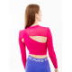 Жіночий Топ з довгим рукавом Nike LS TOP CROPPED NVT Рожевий XS (7dFB5683-615 XS)