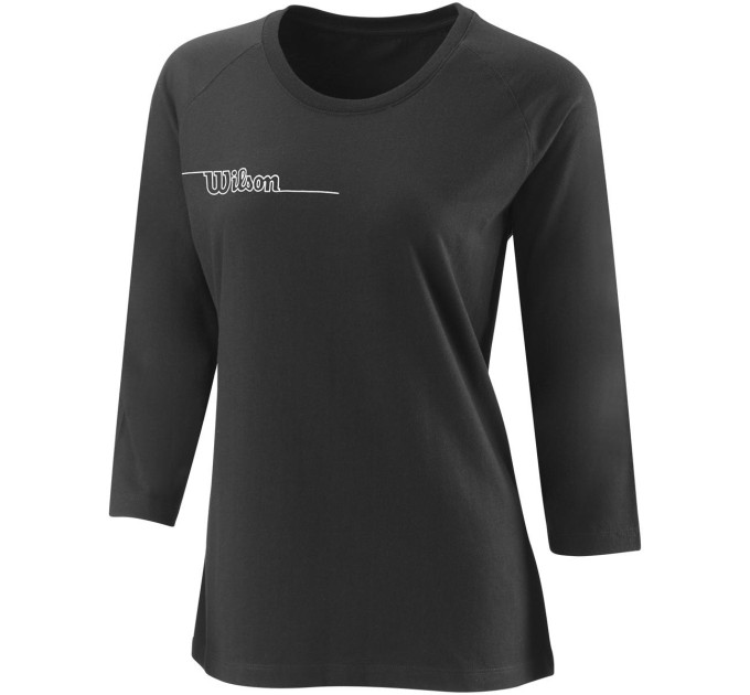 Жіночий Лонгслів Wilson TEAM II 3/4 SLEEVE TCH TE Чорний S (WRA795601 S)