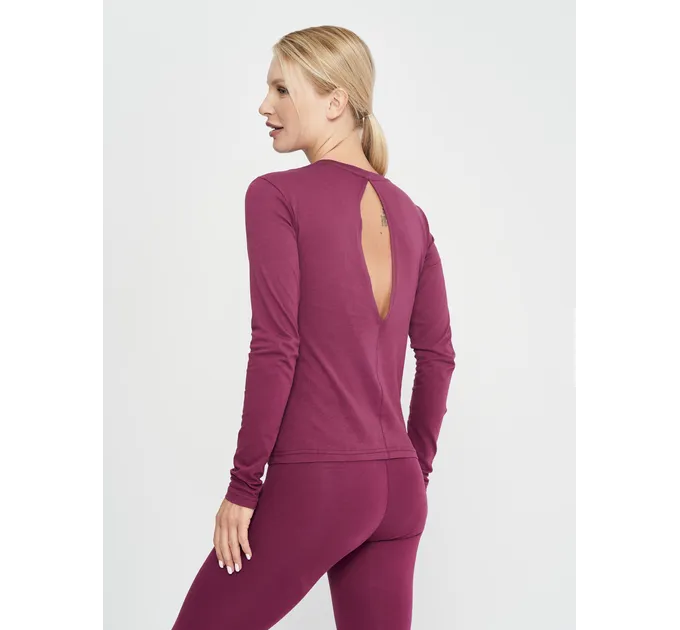 Жіночий лонгслів Joma ORGANIC Бордовий M (901611.651)