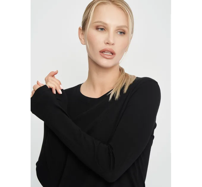 Жіночий лонгслів Joma ORGANIC Чорний S (901611.100)