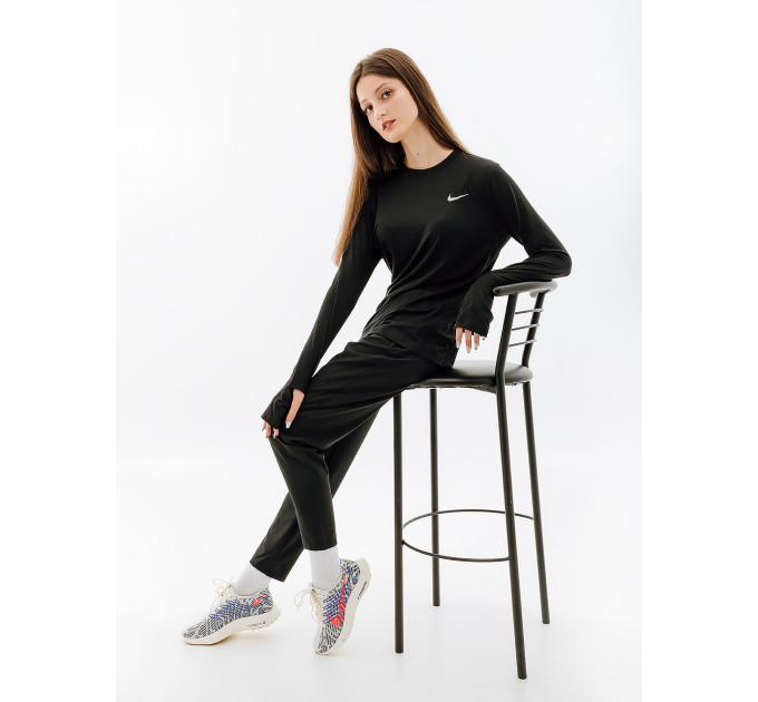 Жіночий Лонгслів Nike W NK DF ELEMENT CREW Чорний L (7dCU3277-010 L)