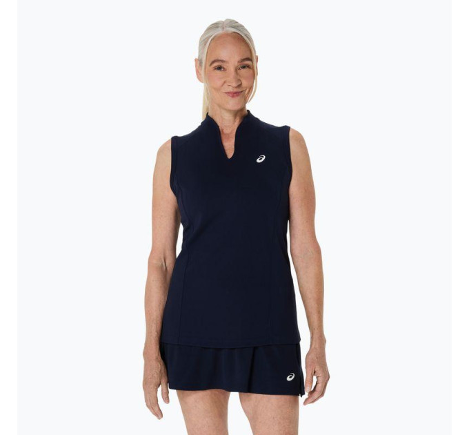 Жіноча тенісна Майка Asics COURT TANK MIDNIGHT Темно-синій XS (2042A370-400 XS)