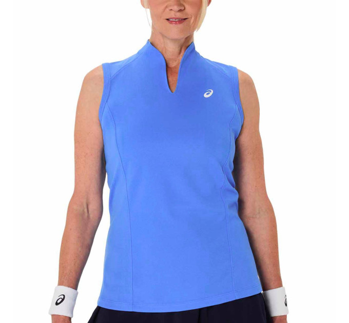 Жіноча тенісна Майка Asics COURT TANK MIDNIGHT Блакитний XS (2042A370-401 XS)