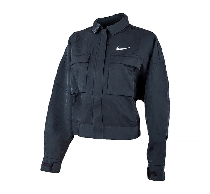 Жіноча Куртка Nike ESSNTL WVN JKT FIELD Чорний XS (DM6243-010 XS)