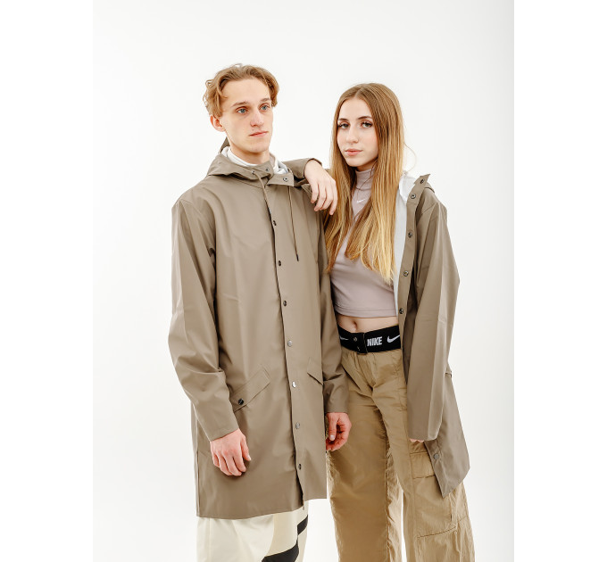 Жіноча Куртка Rains Long Jacket Коричневий 2XS-XS (7d1202-TAUPE 2XS-XS)