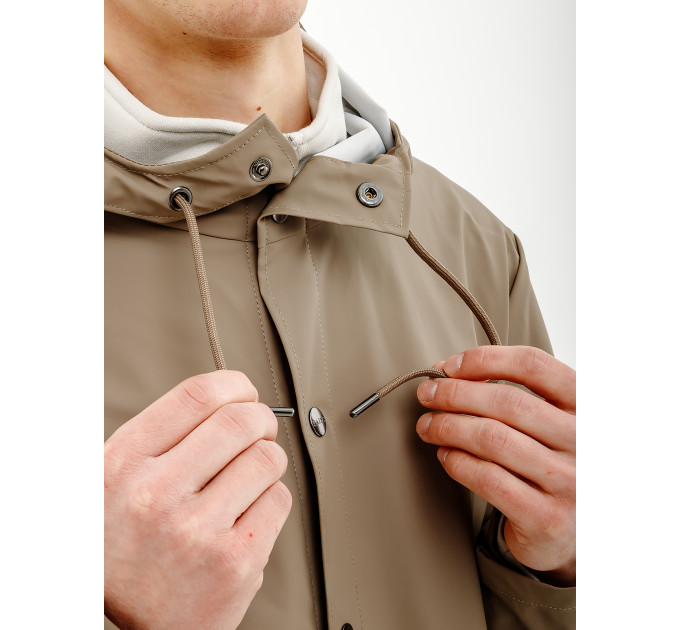 Жіноча Куртка Rains Long Jacket Коричневий 2XS-XS (7d1202-TAUPE 2XS-XS)