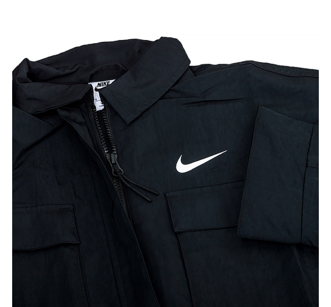 Жіноча Куртка Nike ESSNTL WVN JKT FIELD Чорний S (DM6243-010 S)