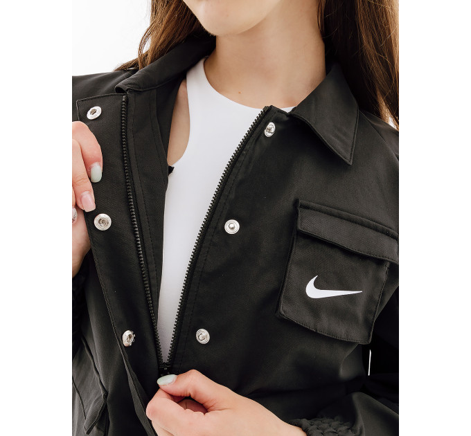 Жіноча Куртка Nike W NSW SWSH JKT WVN Чорний L (7dFD1130-010 L)