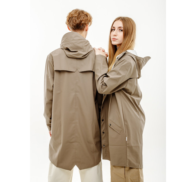 Жіноча Куртка Rains Long Jacket Коричневий XS-S (7d1202-TAUPE XS-S)