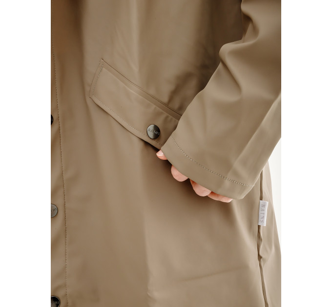 Жіноча Куртка Rains Long Jacket Коричневий XS-S (7d1202-TAUPE XS-S)