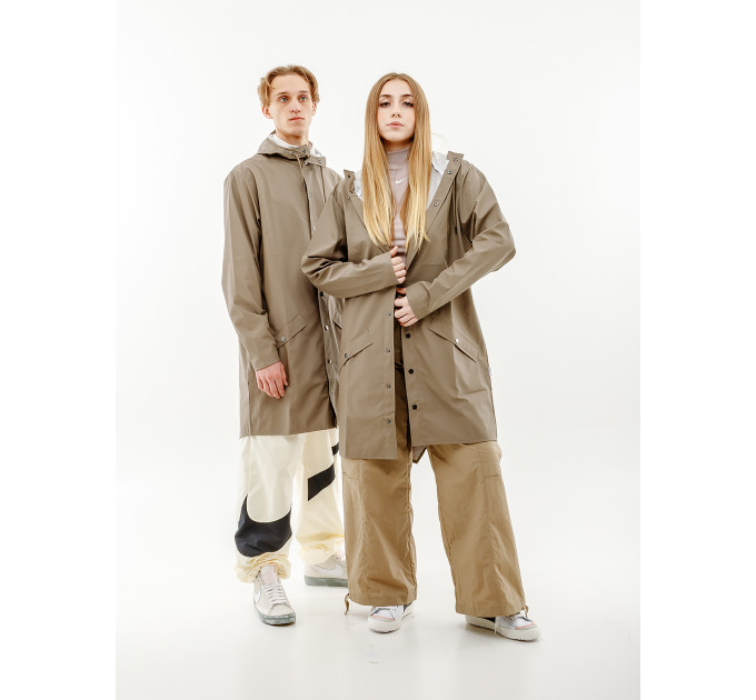 Жіноча Куртка Rains Long Jacket Коричневий XS-S (7d1202-TAUPE XS-S)