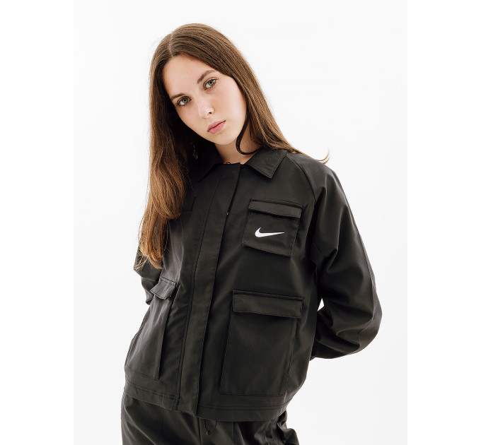 Жіноча Куртка Nike W NSW SWSH JKT WVN Чорний M (7dFD1130-010 M)