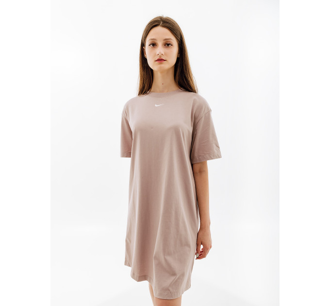 Жіноче Сукня Nike W NSW ESSNTL SS DRESS TSHRT Бежевий L (7dDV7882-272 L)