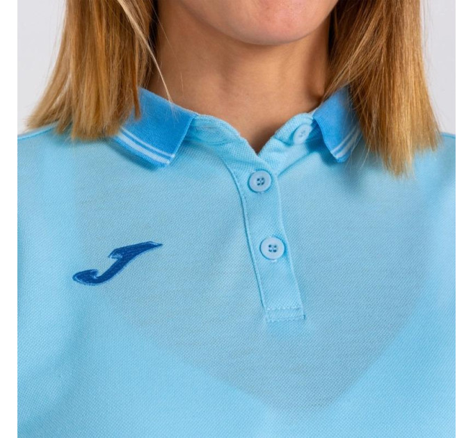 Жіноче поло Joma BALI II Блакитний 2XL (900444.350 2XL)