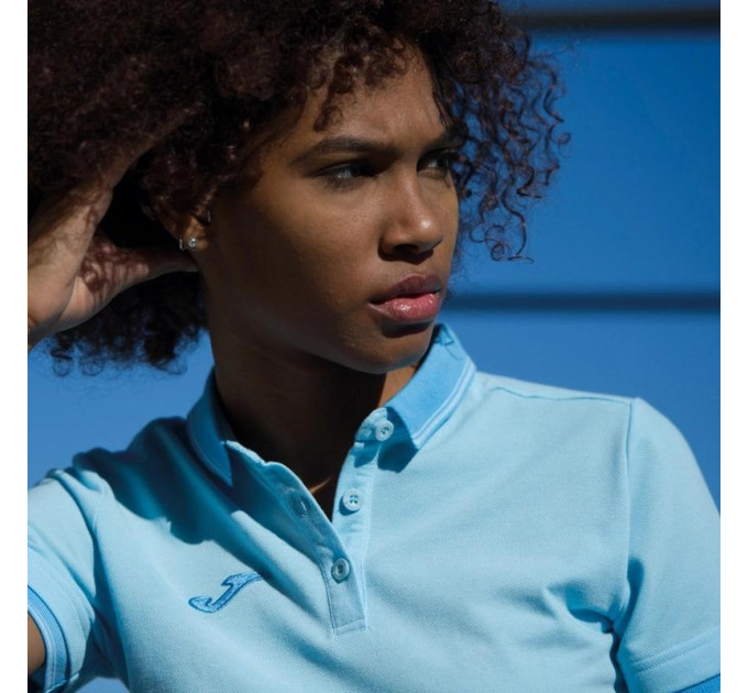 Жіноче поло Joma BALI II Блакитний 2XL (900444.350 2XL)