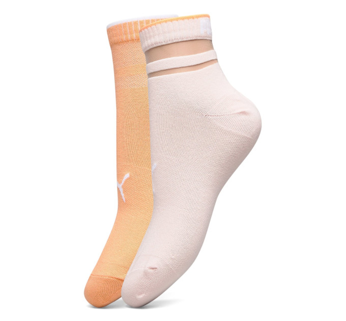 Шкарпетки Puma Women's Short Structure 2-pack 35-38 light oragne/pink 103002001-010