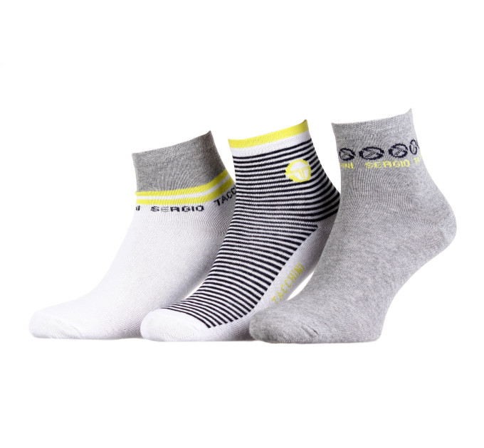 Шкарпетки Sergio Tacchini 3-pack 36-41 white/gray 13150194-1 Шкарпетки Sergio Tacchini 3-pack 36-41 white/gray 13150194-1