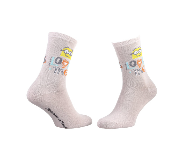 Шкарпетки Minions Minion Loves Me 1-pack 36-41 pale gray-yellow 13890131-4