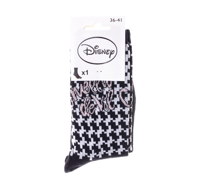 Шкарпетки Disney Vilaines Cruella De Vil Pied De Poule 1-pack 36-41 black 13890552-4