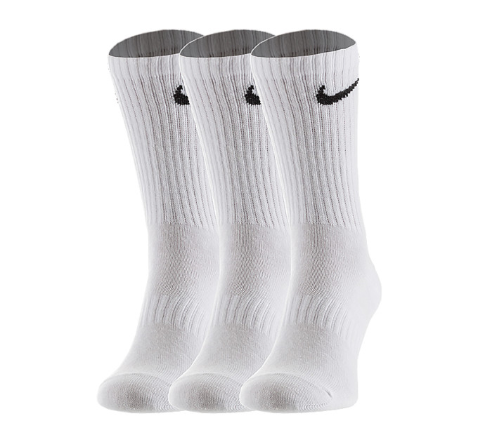 Жіночі Шкарпетки Nike U EVERYDAY LTWT CREW 3PR Білий 34-38 (7dSX7676-100 34-38)