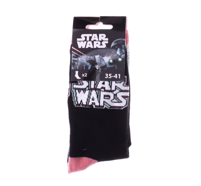 Шкарпетки Star Wars Star Wars Princess Leia 2P 1-pack 35-41 gray/black 13896920-1