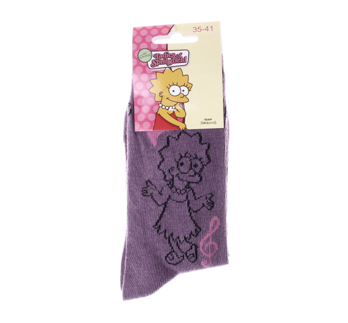 Шкарпетки The Simpsons Lisa I Love Music 1-pack 35-41 pale purple 13057681-4